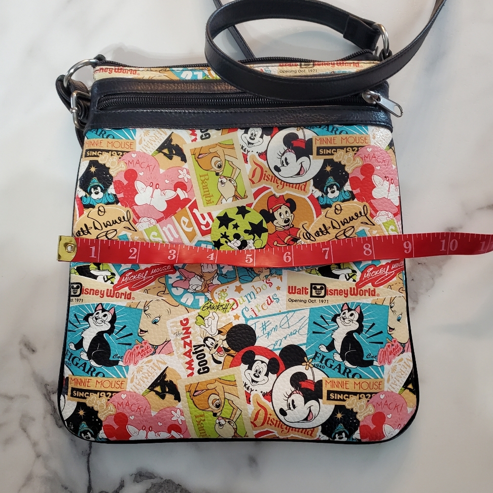 Disney Parks Mickey Mouse Crossbody Purse Classic Collage Pattern - Picture 10 of 16